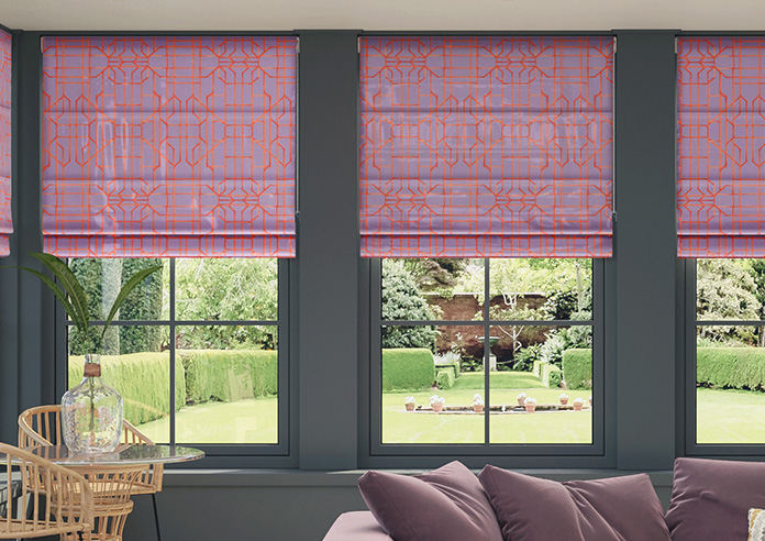 Bamboo Candy, Red Lilac - Roman Blind - Image 3